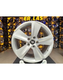 4 Adet SEAT ORIJINAL 7.5*17 5*112 ET51 57.1 SILVER JANT REVİZE EDİLMİŞ (Takım)